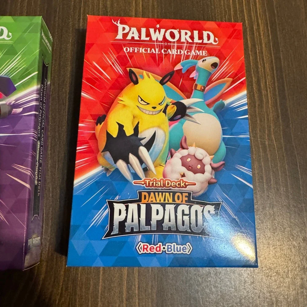 NIB Palworld TCG Dawn of Palpagos Trial Decks Red Blue Green Purple 1st Edition